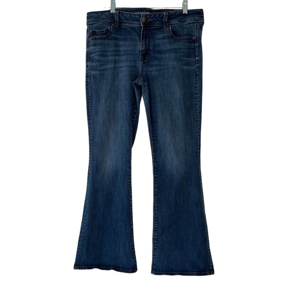 American Eagle Outfitters Denim - American Eagle Super Stretch Kick Boot Jeans Women's Size 16 Medium Wash